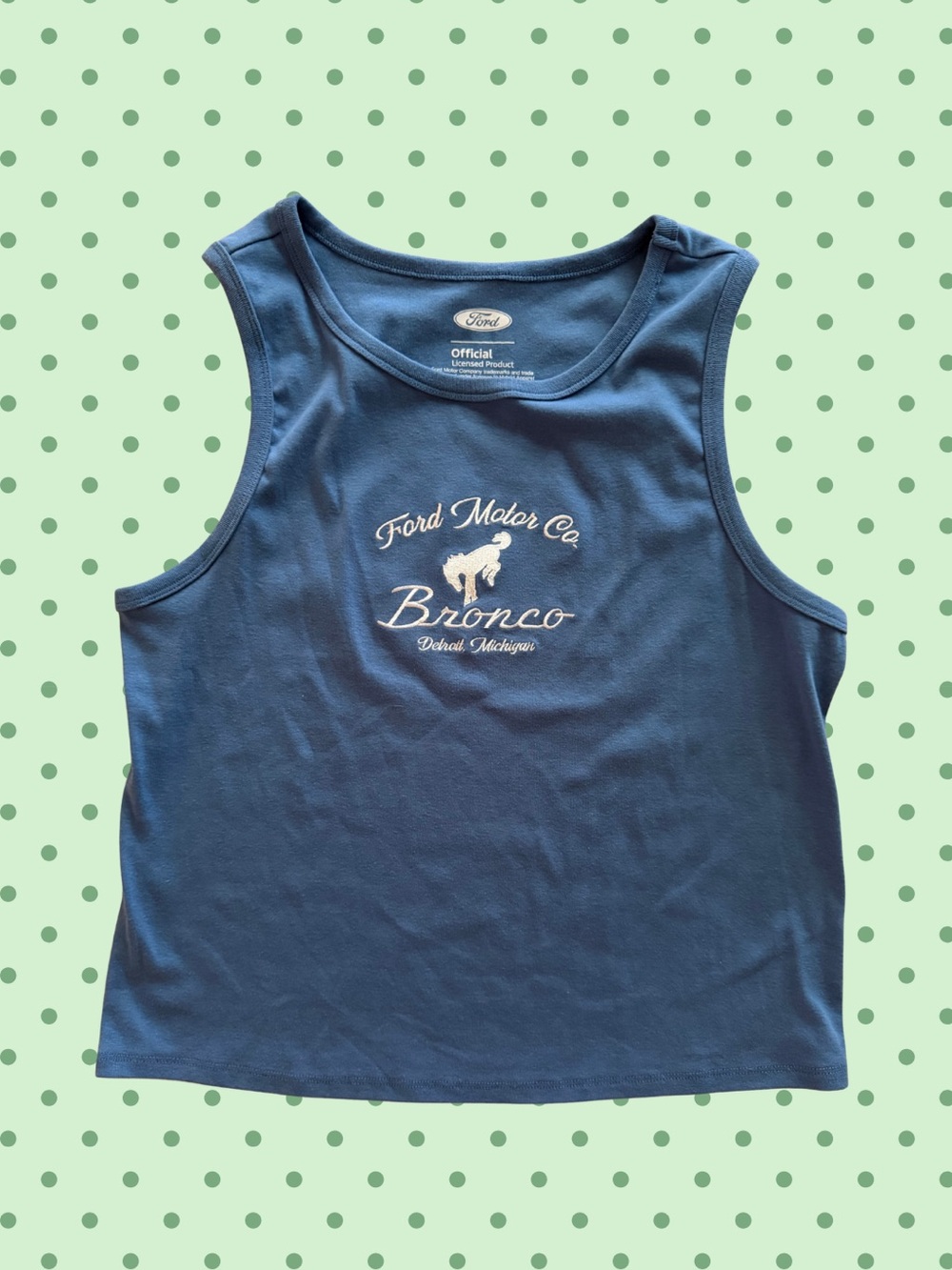 Ford Blue Bronco Logo Women's Tank Top